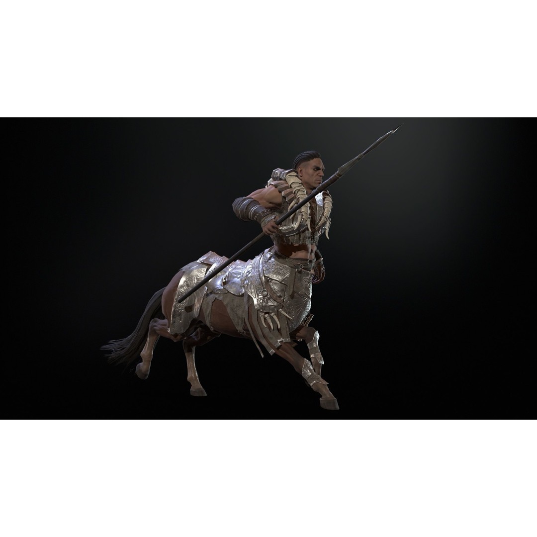 Centaur 3D Model – Low Poly Fantasy Character, Rigged, FBX - View 18