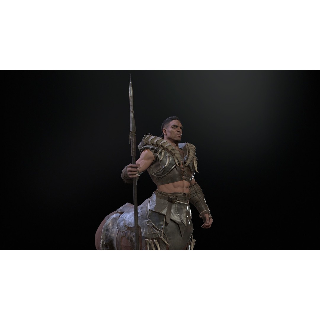 Centaur 3D Model – Low Poly Fantasy Character, Rigged, FBX - View 20