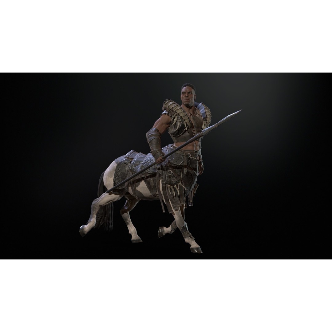 Centaur 3D Model – Low Poly Fantasy Character, Rigged, FBX - View 25