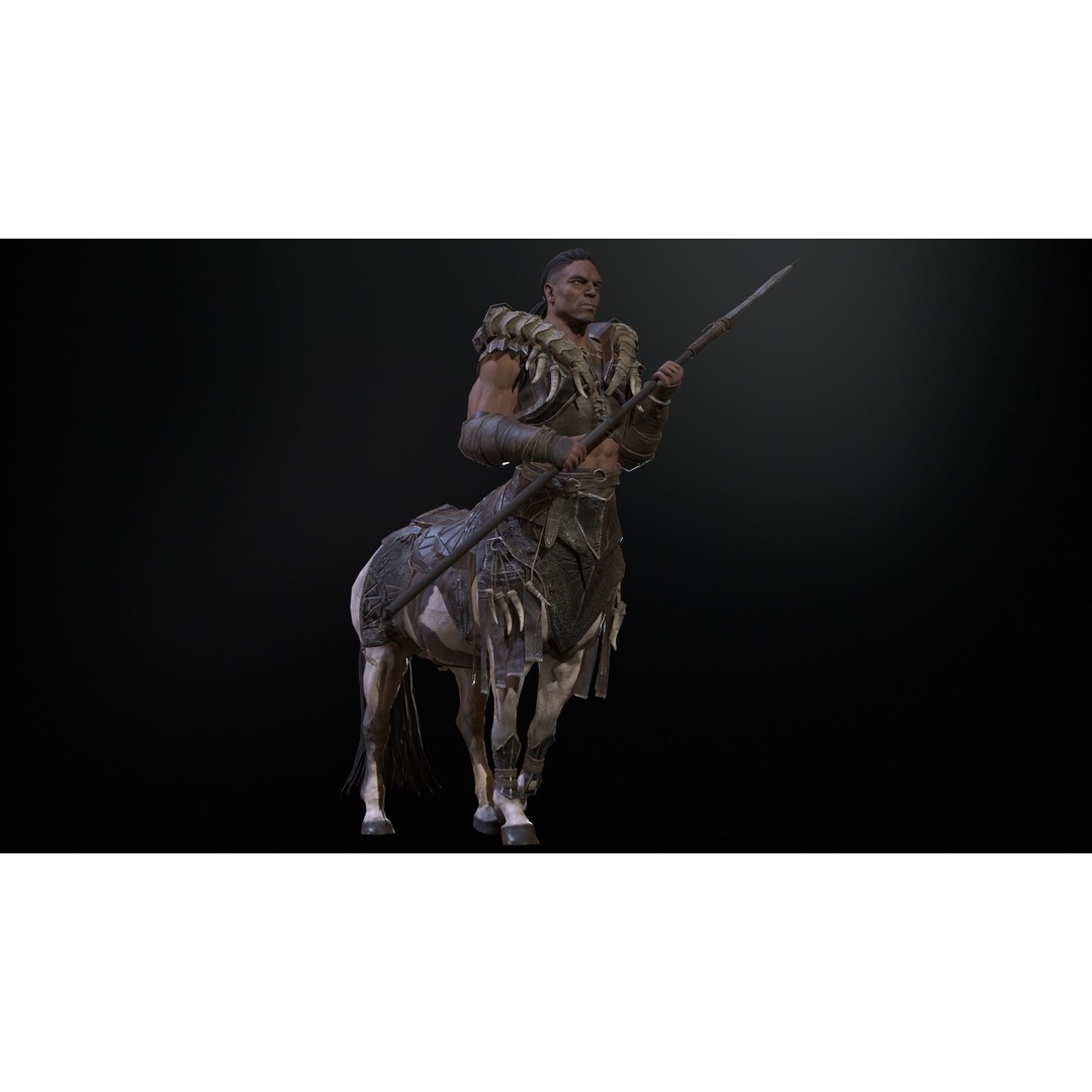 Centaur 3D Model – Low Poly Fantasy Character, Rigged, FBX - View 26