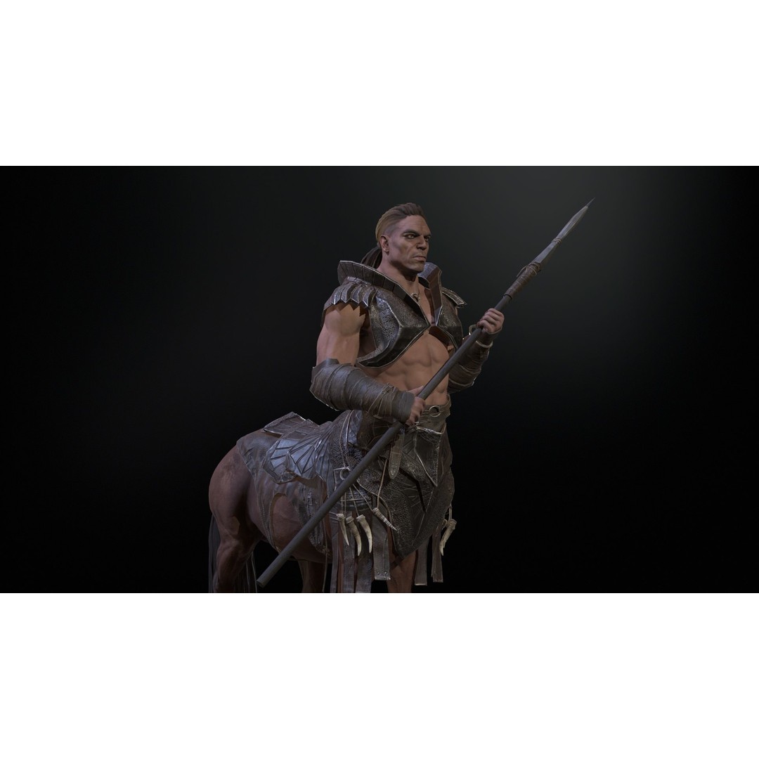 Centaur 3D Model – Low Poly Fantasy Character, Rigged, FBX - View 31