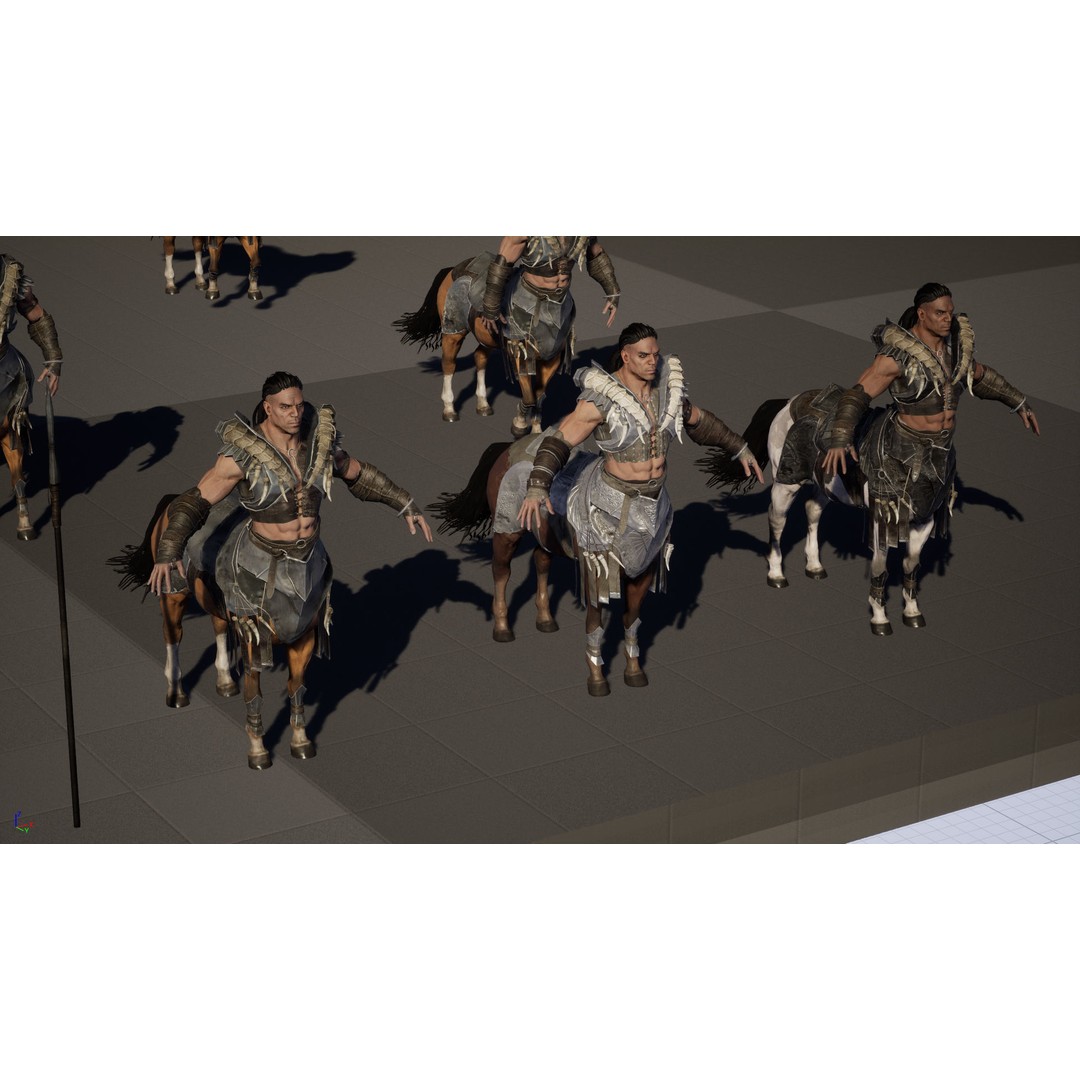 Centaur 3D Model – Low Poly Fantasy Character, Rigged, FBX - View 33