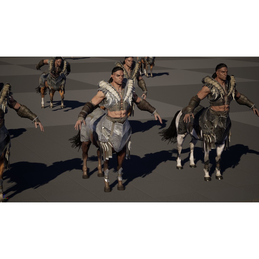 Centaur 3D Model – Low Poly Fantasy Character, Rigged, FBX - View 34