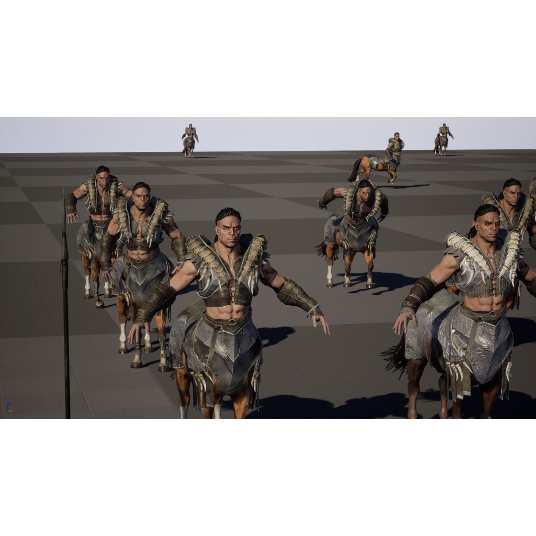 Centaur 3D Model – Low Poly Fantasy Character, Rigged, FBX - View 35