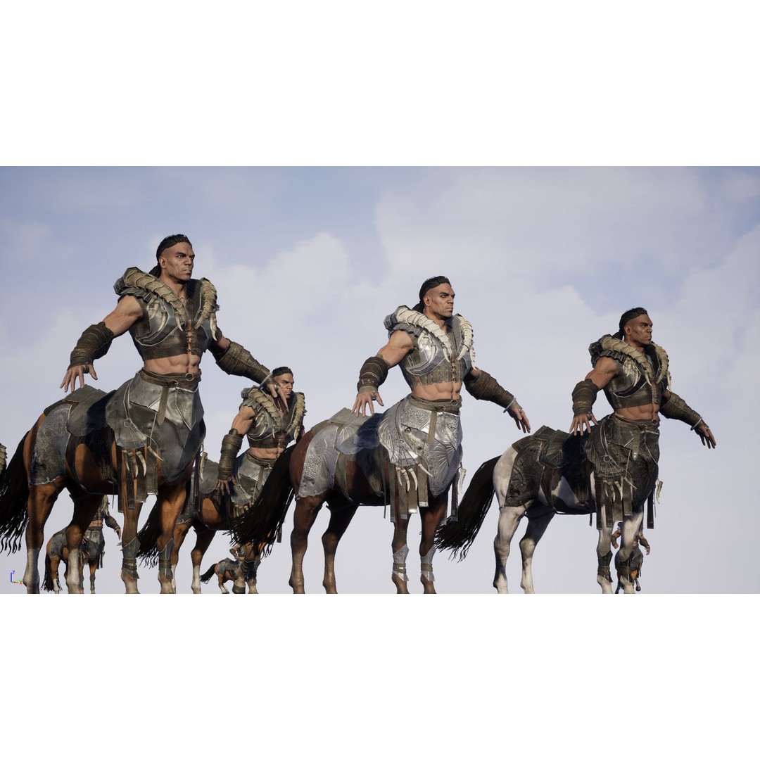 Centaur 3D Model – Low Poly Fantasy Character, Rigged, FBX - View 36