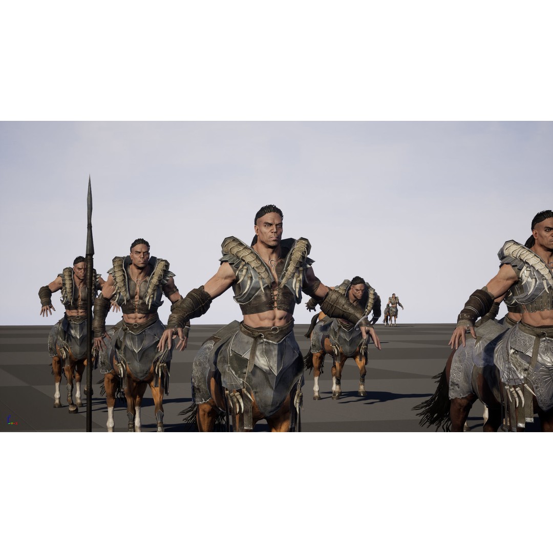 Centaur 3D Model – Low Poly Fantasy Character, Rigged, FBX - View 37