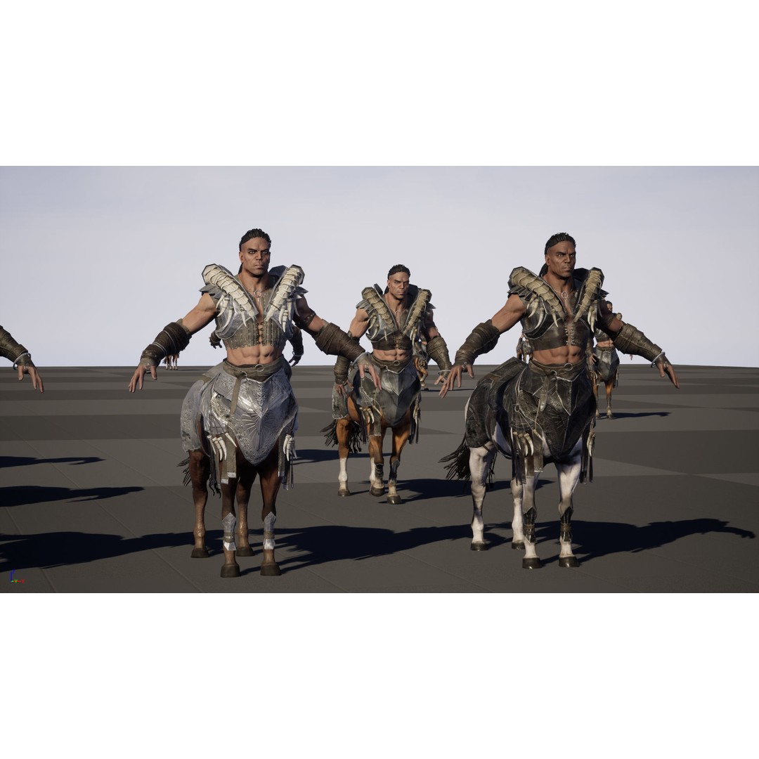 Centaur 3D Model – Low Poly Fantasy Character, Rigged, FBX - View 38