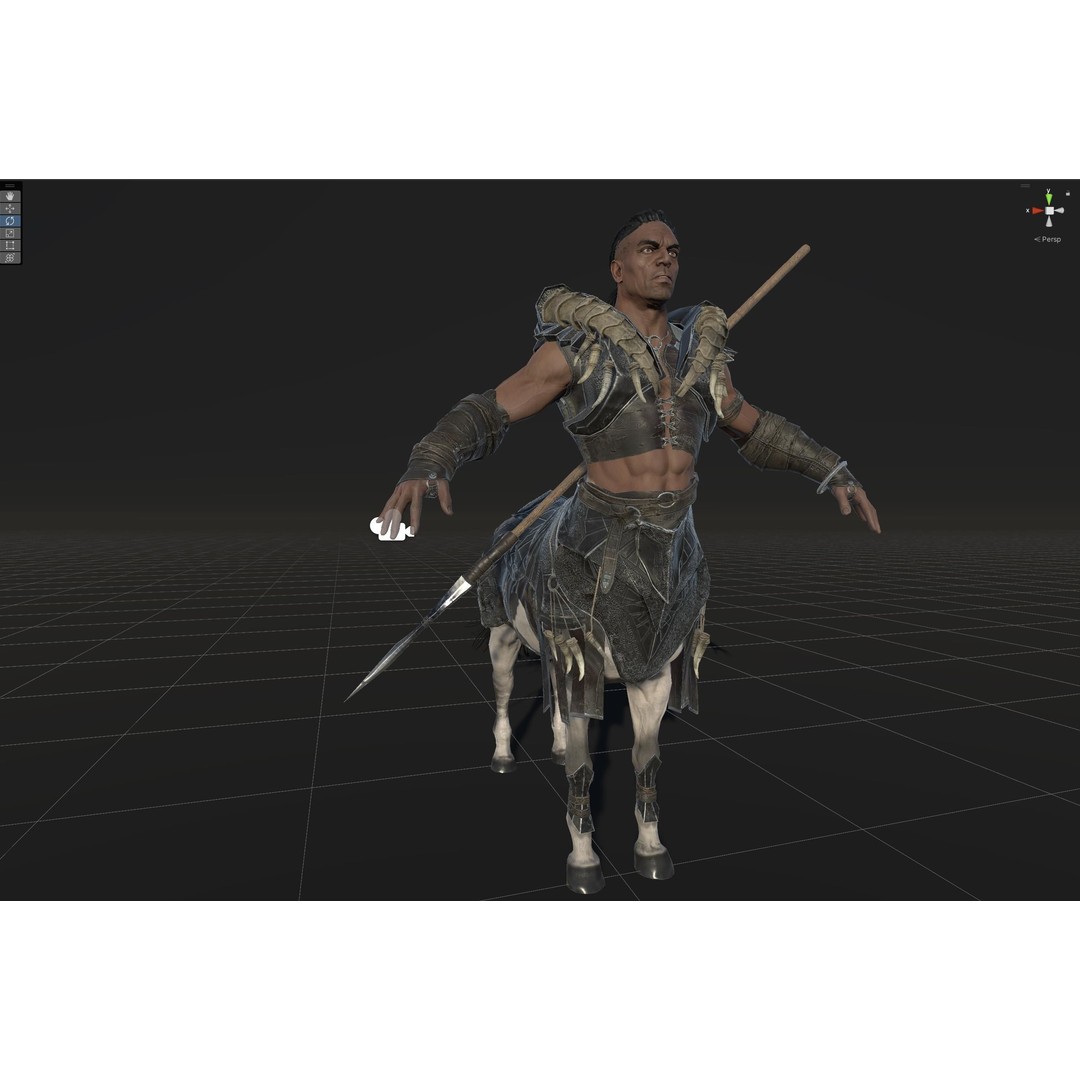 Centaur 3D Model – Low Poly Fantasy Character, Rigged, FBX - View 39