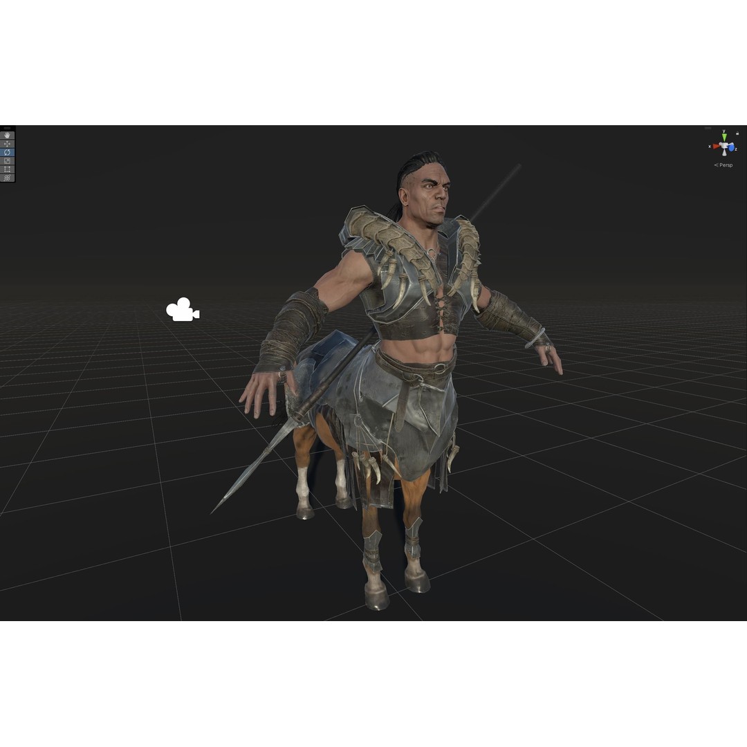 Centaur 3D Model – Low Poly Fantasy Character, Rigged, FBX - View 40