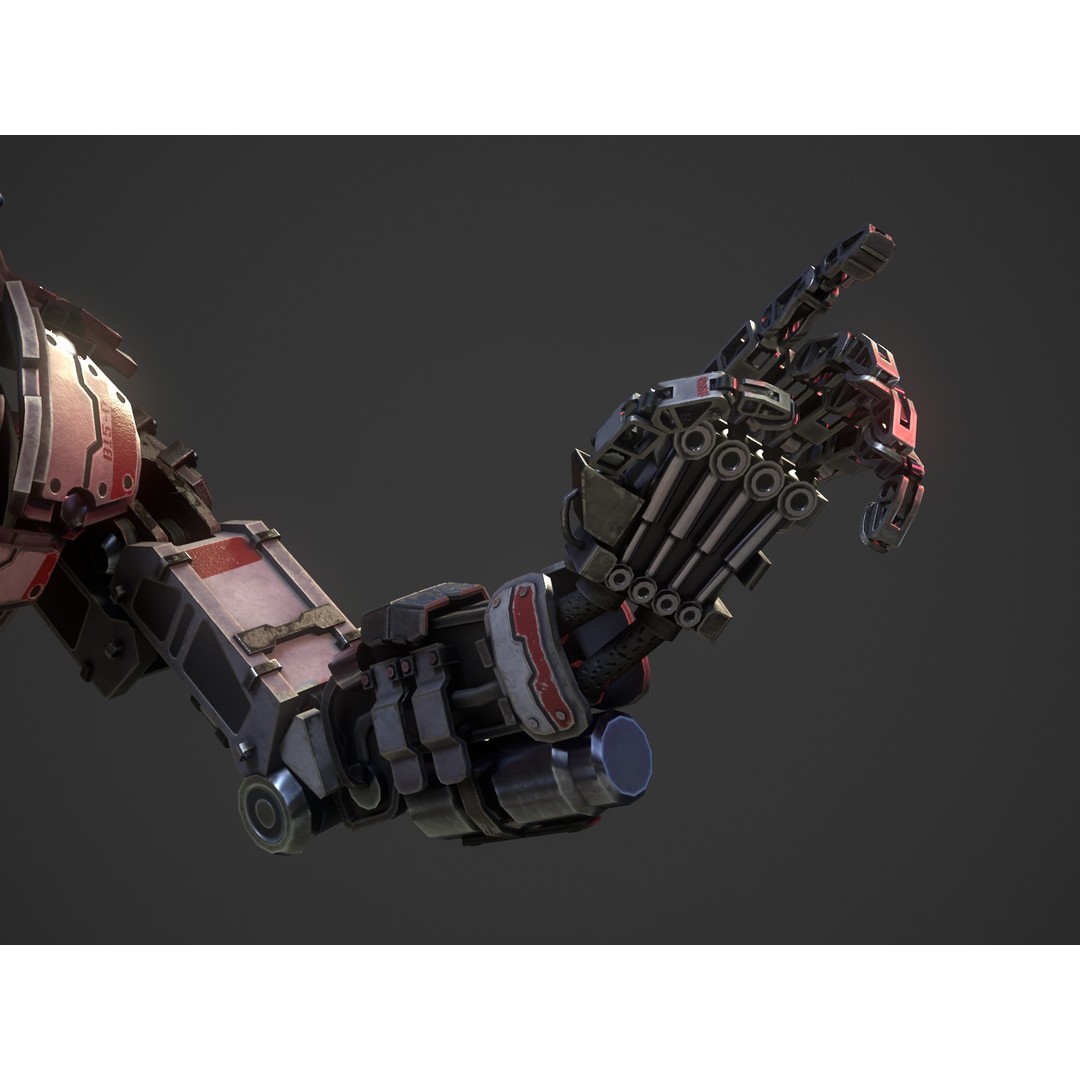 Heavy Armored Sci-Fi Robot Character 3D Model – Game Ready, Rigged, FBX - View 13