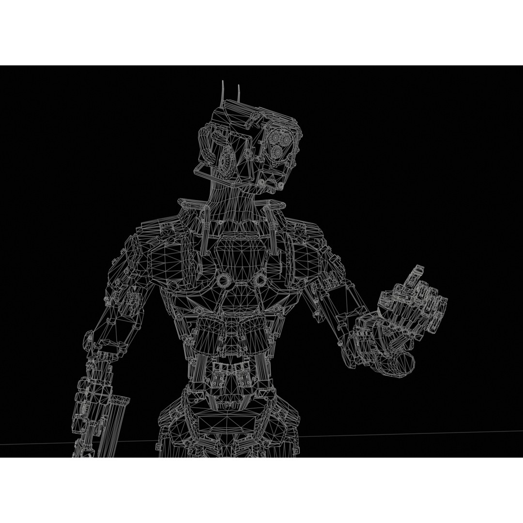 Heavy Armored Sci-Fi Robot Character 3D Model – Game Ready, Rigged, FBX - View 25