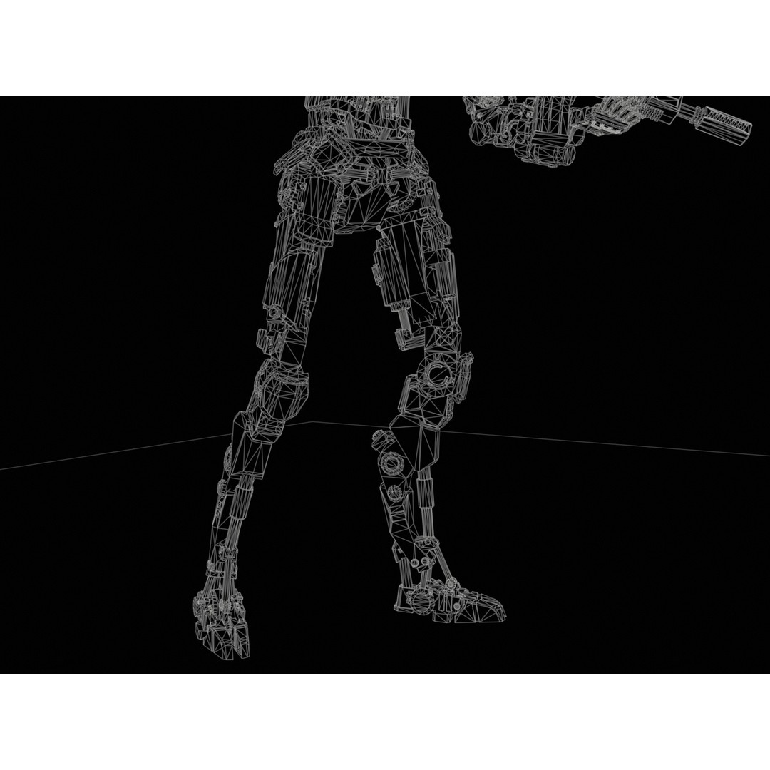 Heavy Armored Sci-Fi Robot Character 3D Model – Game Ready, Rigged, FBX - View 26