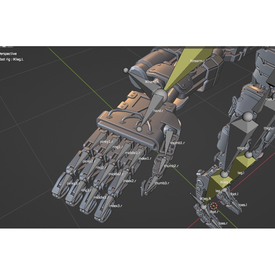 Heavy Armored Sci-Fi Robot Character 3D Model – Game Ready, Rigged, FBX - View 35