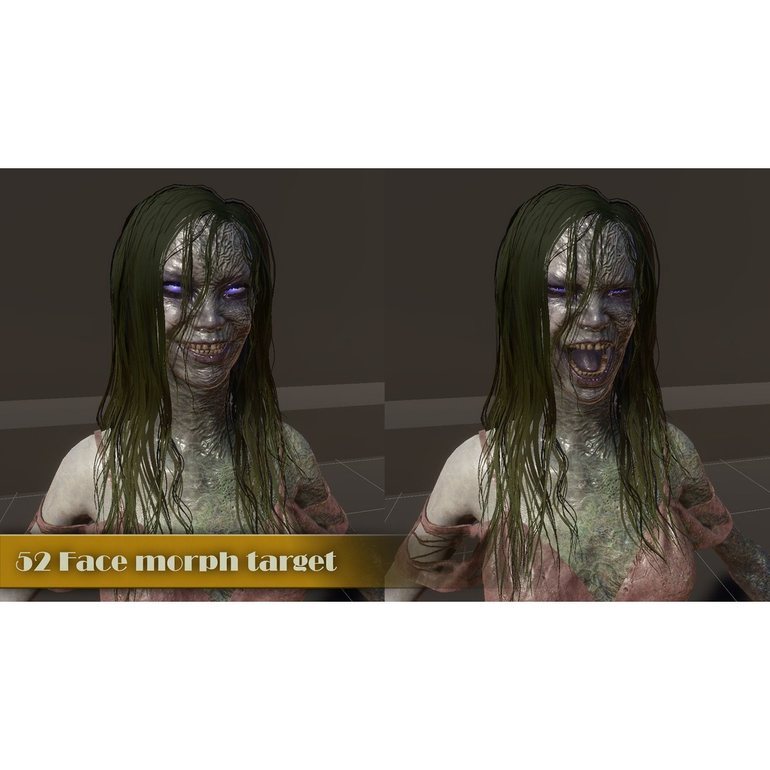 Drowned Woman 3D Model – Low Poly Game Ready Character, FBX - View 14