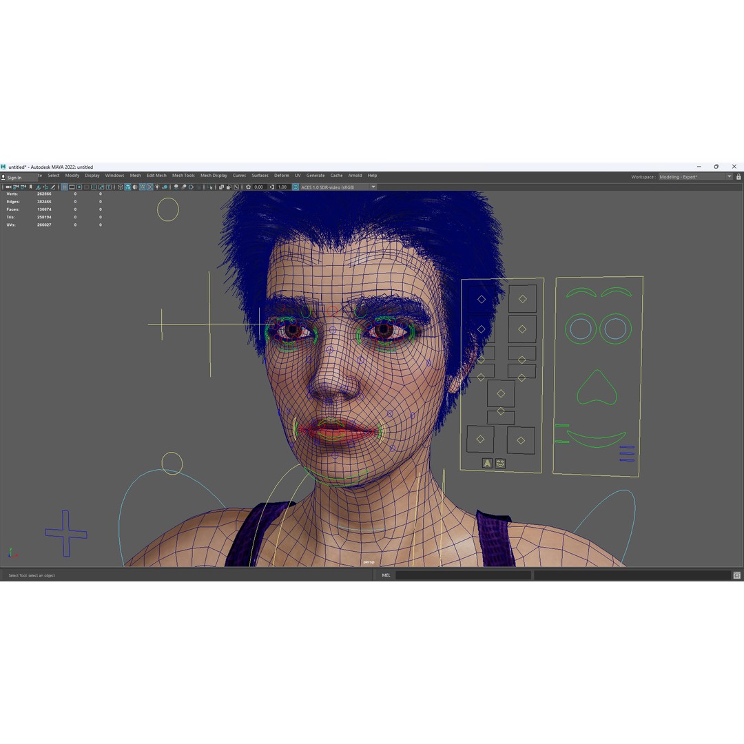 Purple Lady Dress 3D Model – Realistic Rigged Character, Game-Ready - View 17