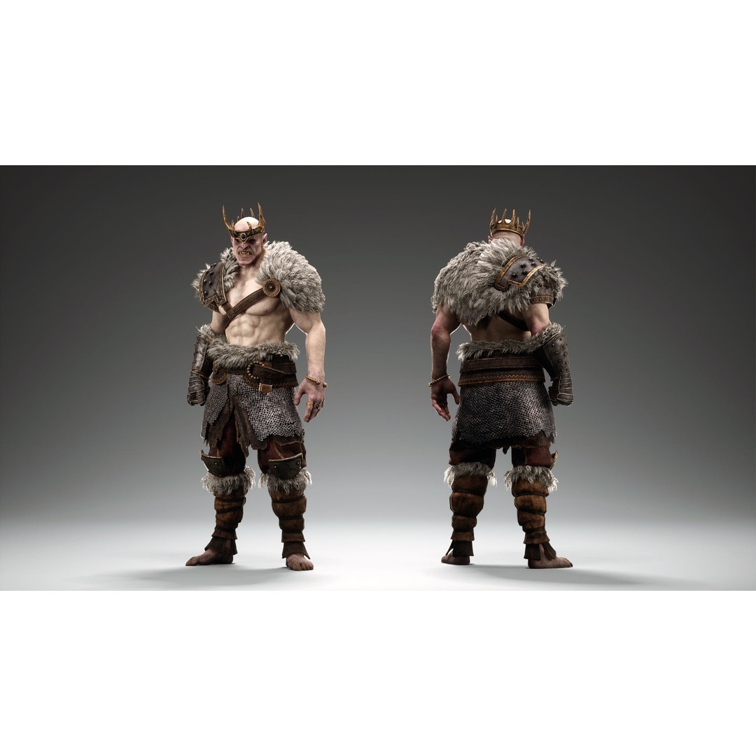 Orc Marauder 3D Model – Low Poly Game Ready Character, FBX - View 13
