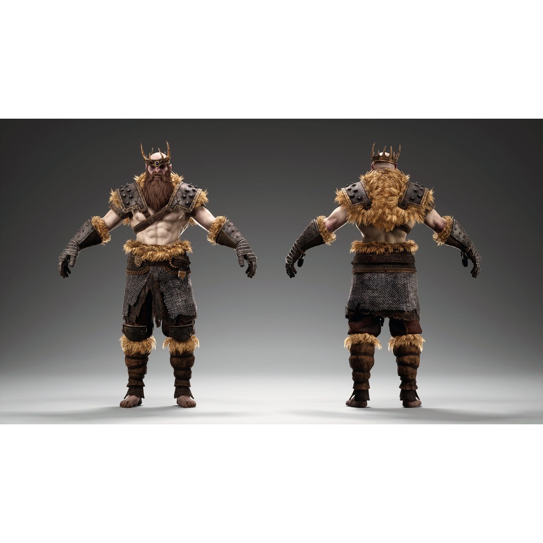 Orc Marauder 3D Model – Low Poly Game Ready Character, FBX - View 15