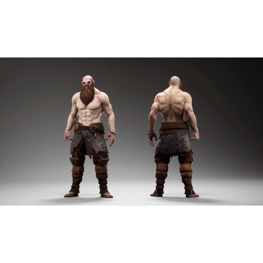 Orc Marauder 3D Model – Low Poly Game Ready Character, FBX - View 16