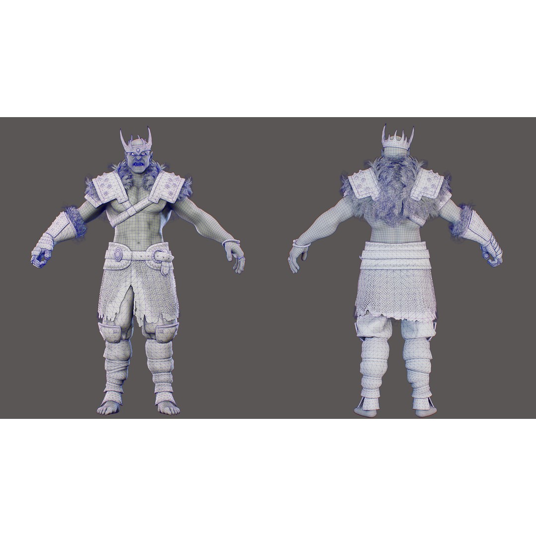 Orc Marauder 3D Model – Low Poly Game Ready Character, FBX - View 19