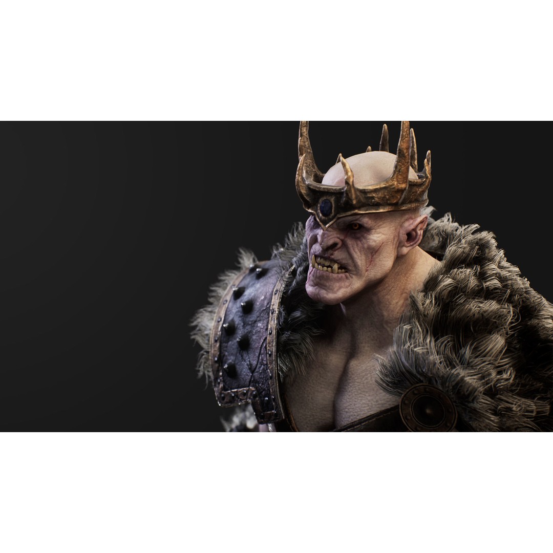 Orc Marauder 3D Model – Low Poly Game Ready Character, FBX - View 3