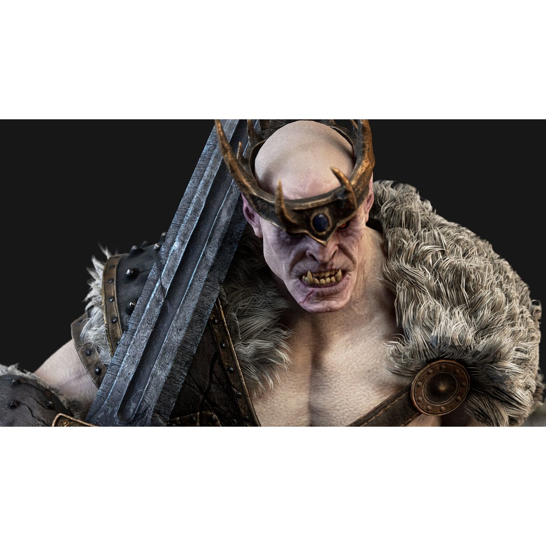 Orc Marauder 3D Model – Low Poly Game Ready Character, FBX - View 5