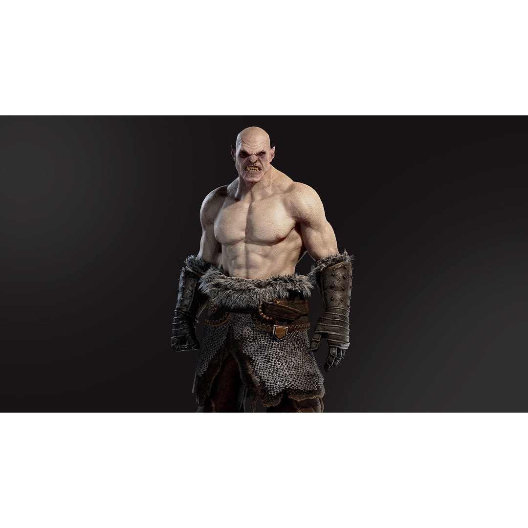 Orc Marauder 3D Model – Low Poly Game Ready Character, FBX - View 6