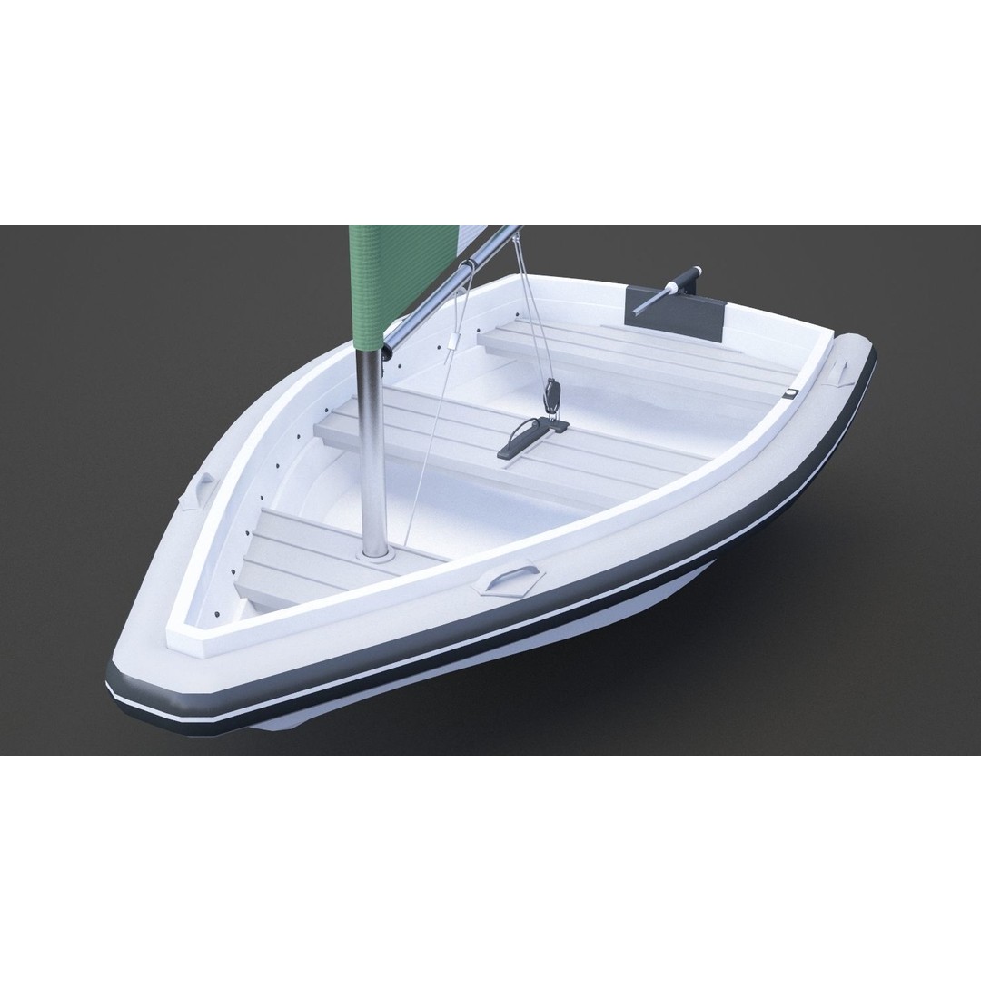 Sail Boat 3D Model – High Poly Watercraft for Animation, FBX, OBJ - View 14