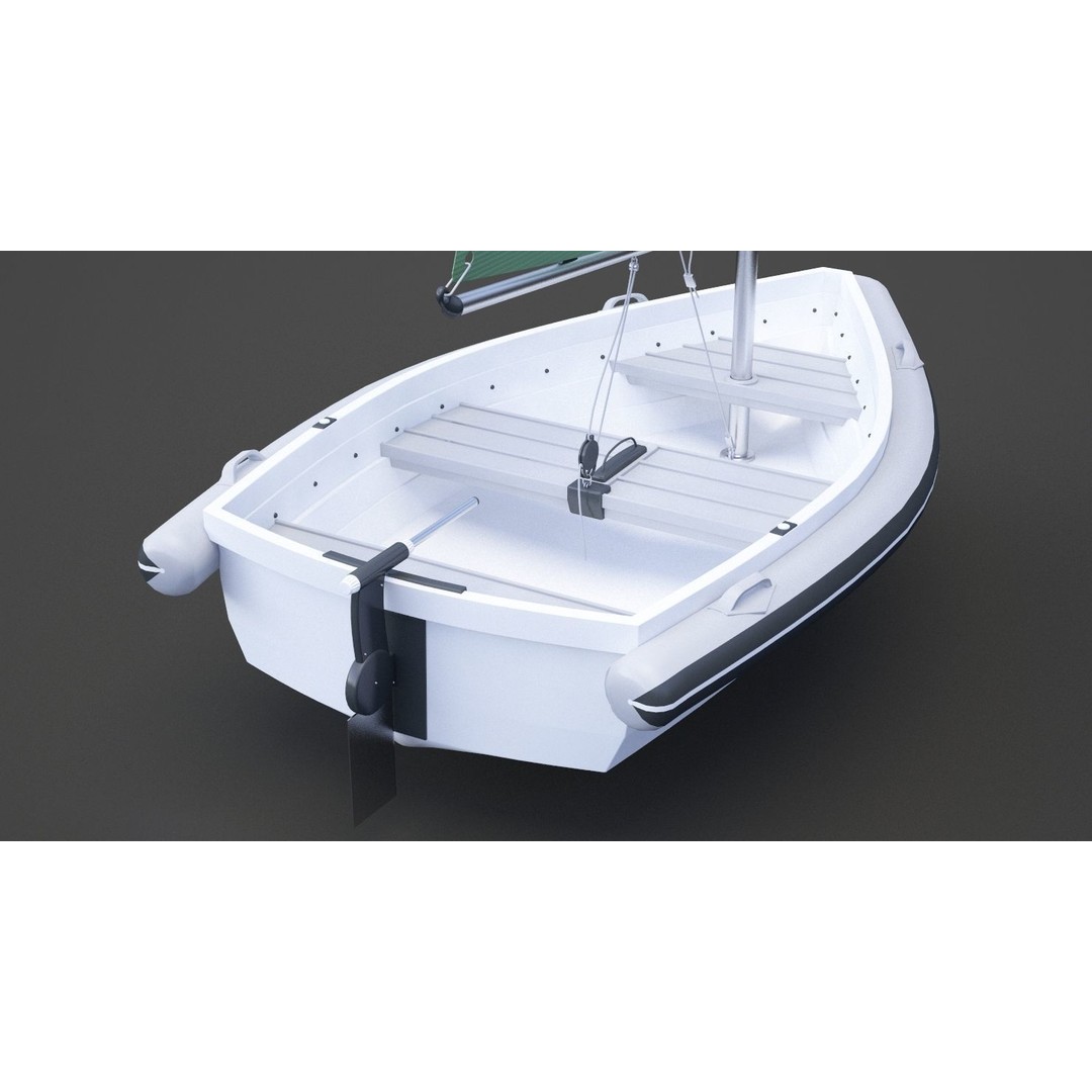 Sail Boat 3D Model – High Poly Watercraft for Animation, FBX, OBJ - View 15