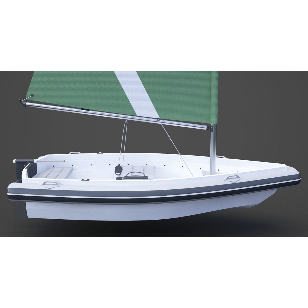 Sail Boat 3D Model – High Poly Watercraft for Animation, FBX, OBJ - View 8