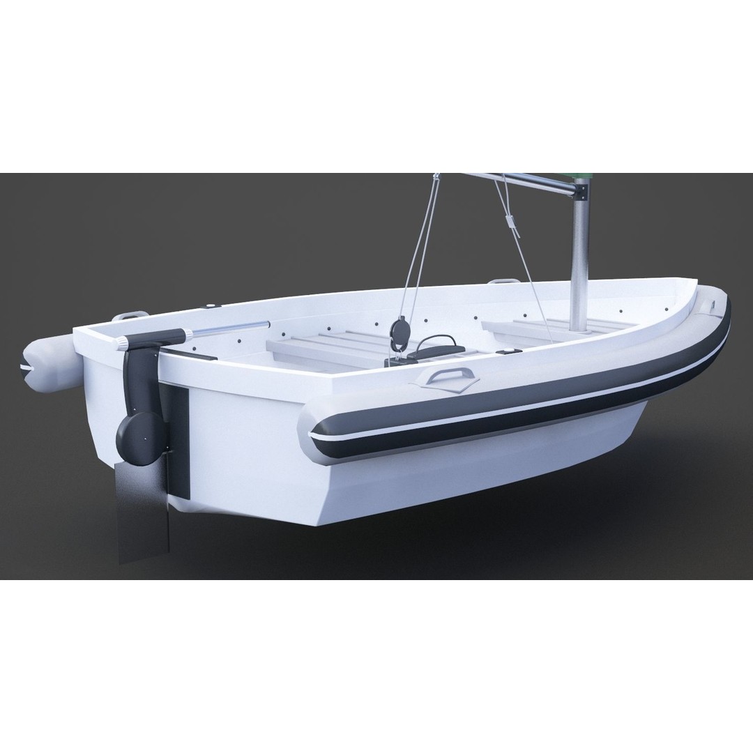 Sail Boat 3D Model – High Poly Watercraft for Animation, FBX, OBJ - View 9