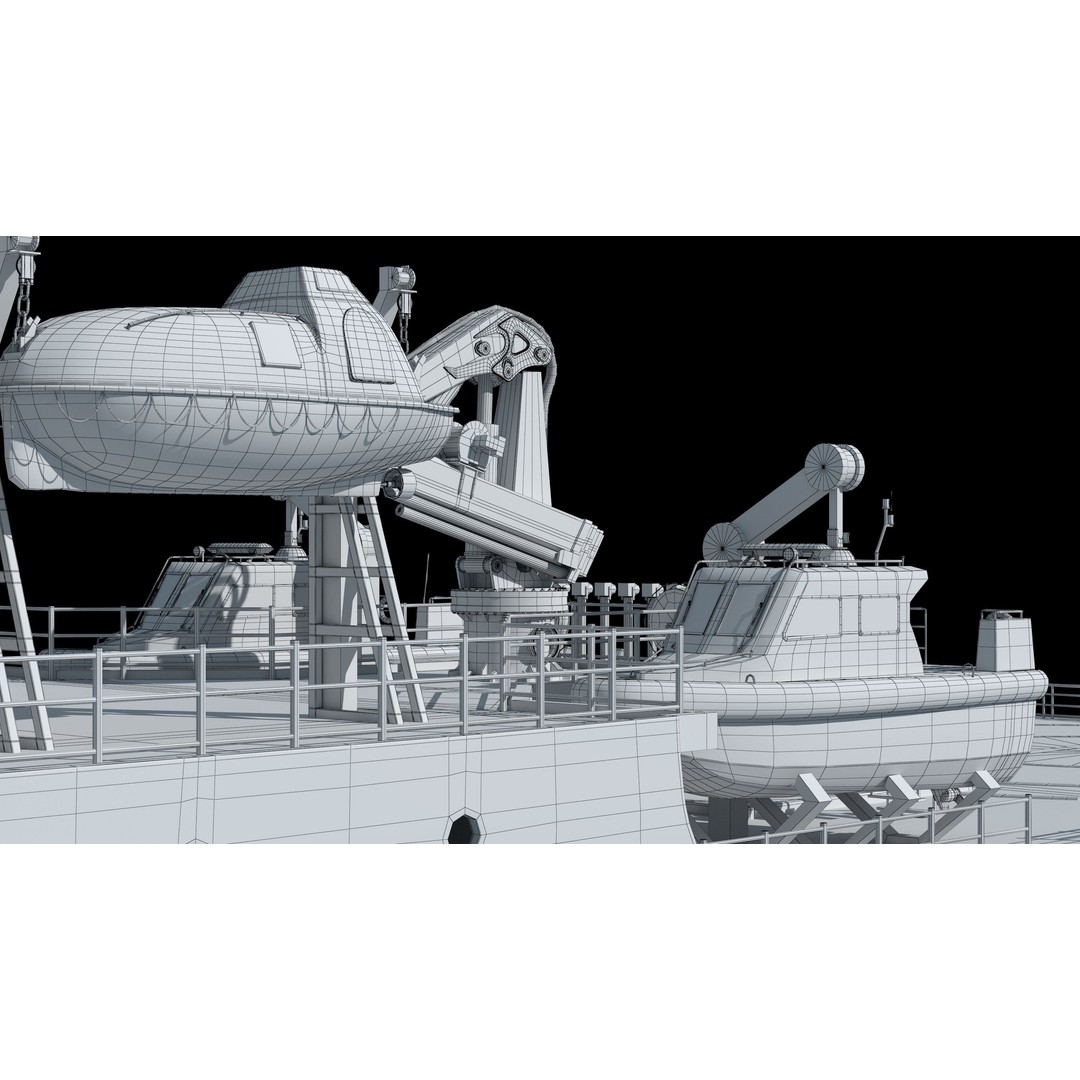 China Coast Guard Ship 1401 3D Model – Military Vessel, FBX, OBJ Formats - View 29