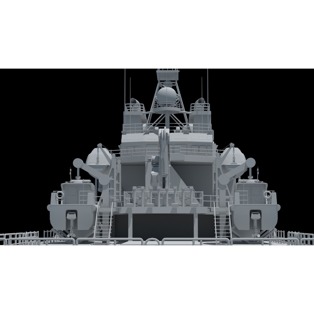 China Coast Guard Ship 1401 3D Model – Military Vessel, FBX, OBJ Formats - View 38