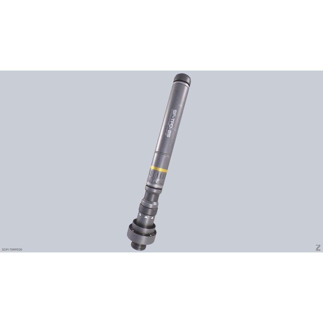 Sci-Fi Torpedo 3D Model – Low Poly PBR Asset, FBX, OBJ - View 10
