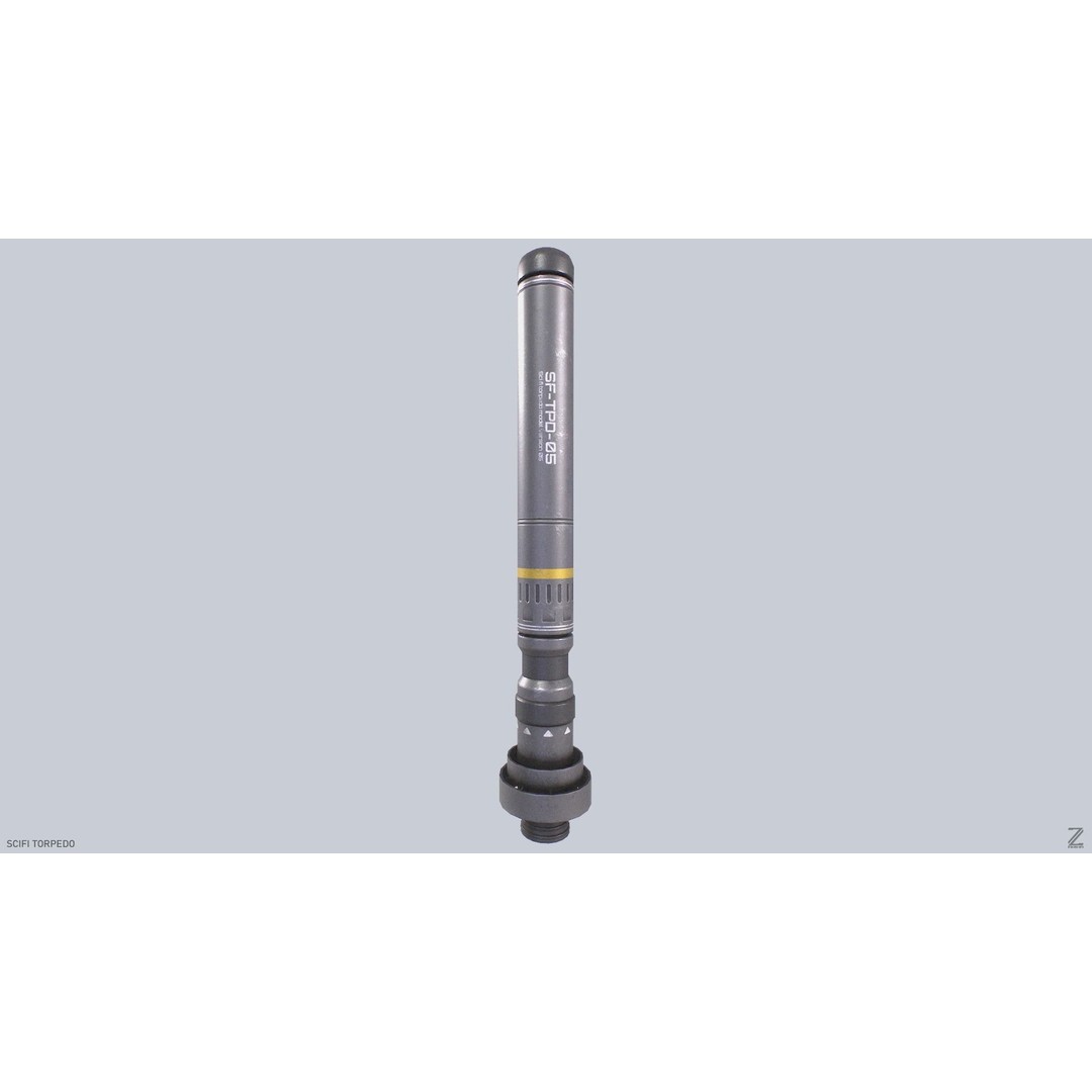 Sci-Fi Torpedo 3D Model – Low Poly PBR Asset, FBX, OBJ - View 7