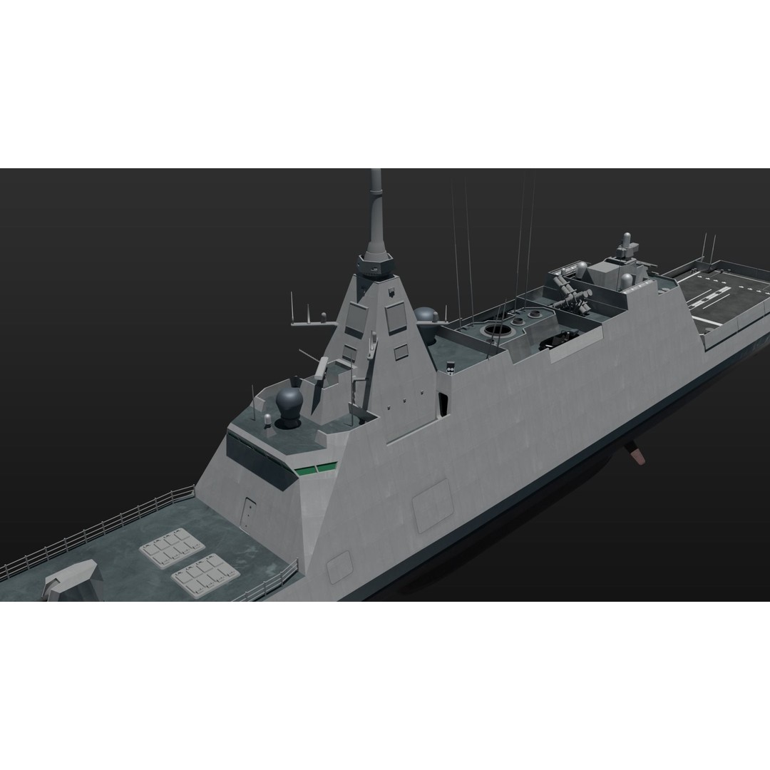 JMSDF Mogami Class Frigate 3D Model – Military Watercraft, Blender