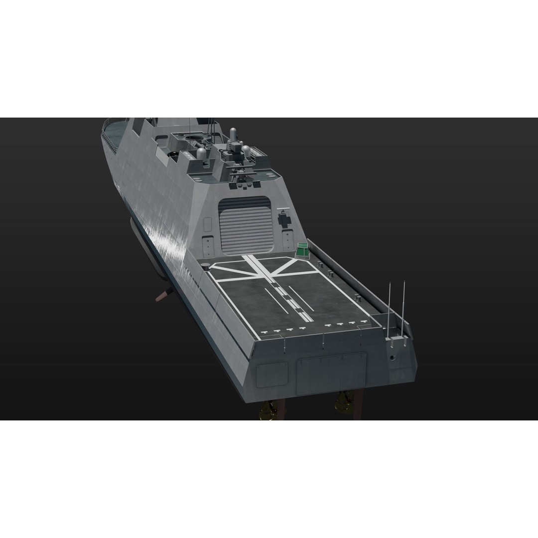 JMSDF Mogami Class Frigate 3D Model – Military Watercraft, Blender - View 10