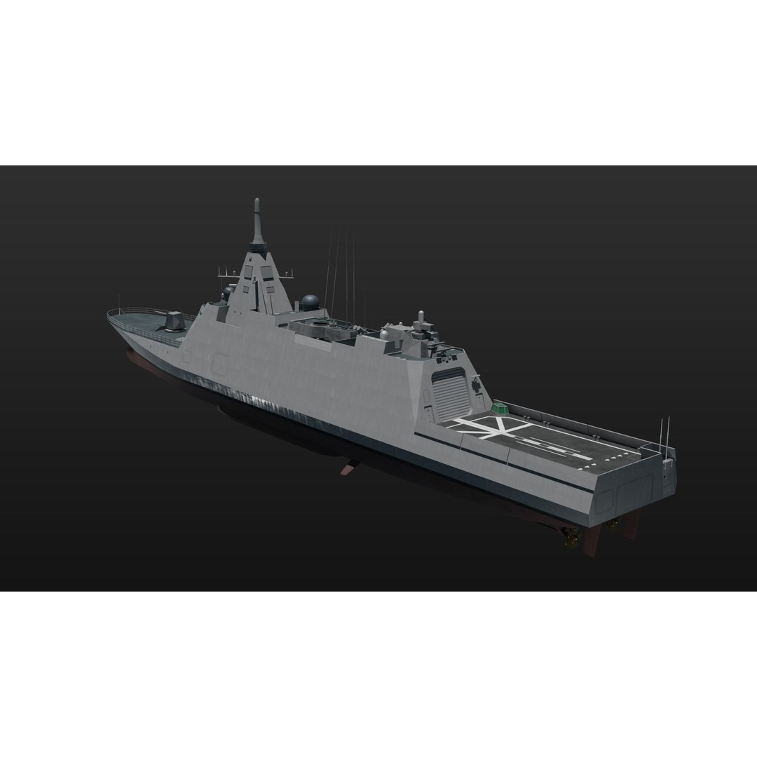 JMSDF Mogami Class Frigate 3D Model – Military Watercraft, Blender - View 11