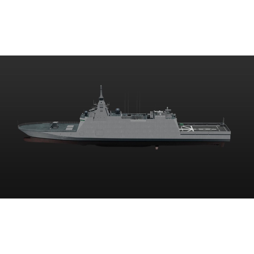 JMSDF Mogami Class Frigate 3D Model – Military Watercraft, Blender - View 12