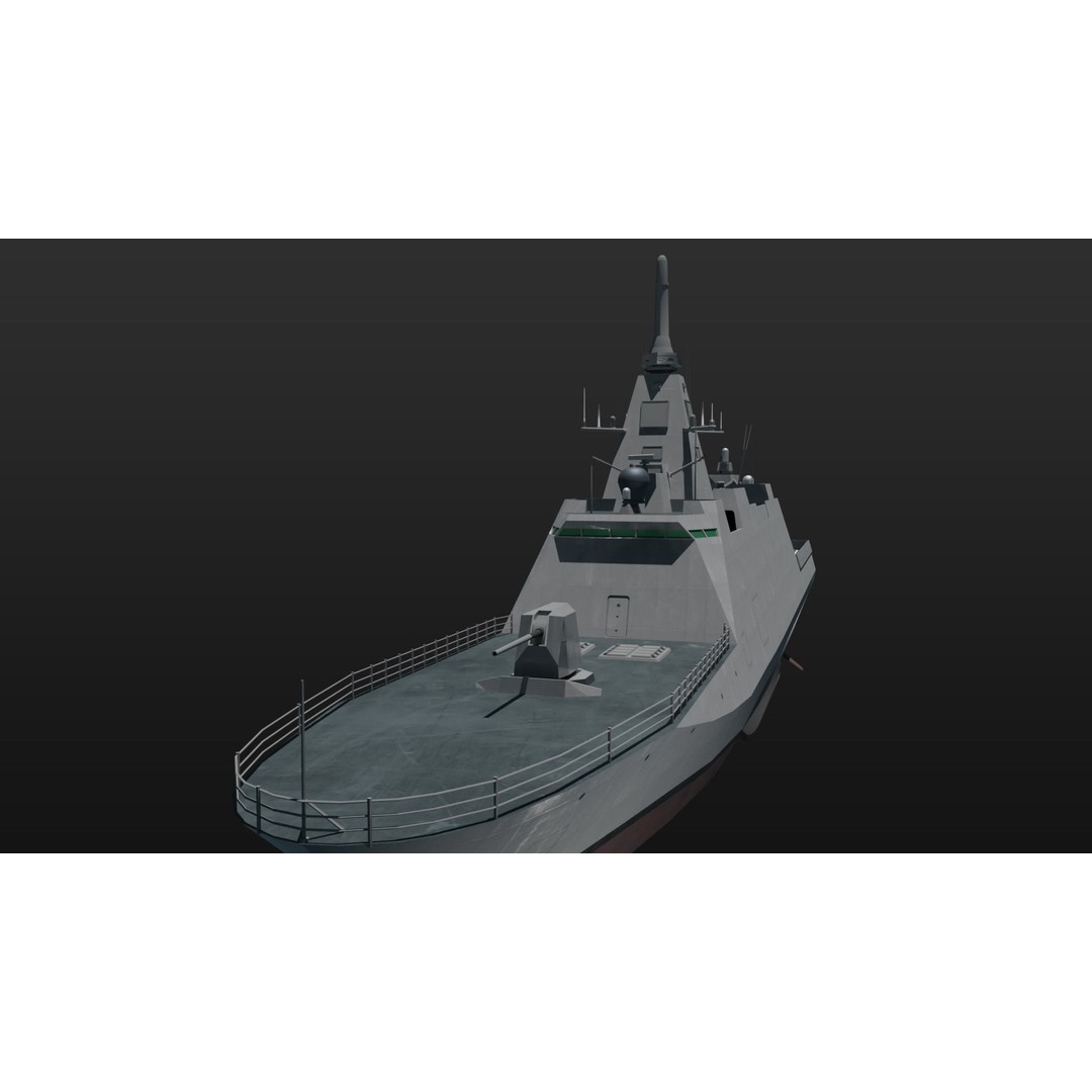 JMSDF Mogami Class Frigate 3D Model – Military Watercraft, Blender - View 14
