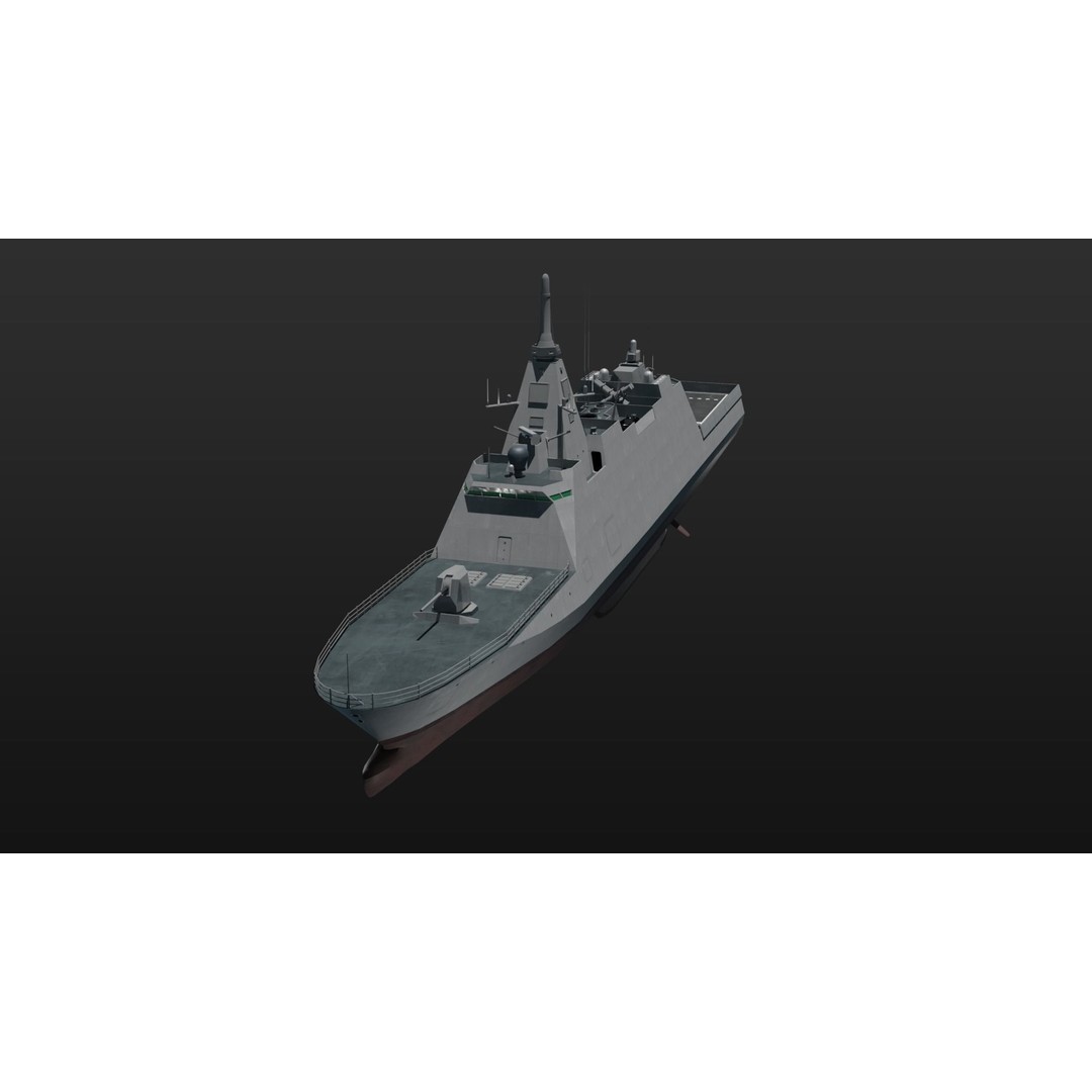 JMSDF Mogami Class Frigate 3D Model – Military Watercraft, Blender - View 3