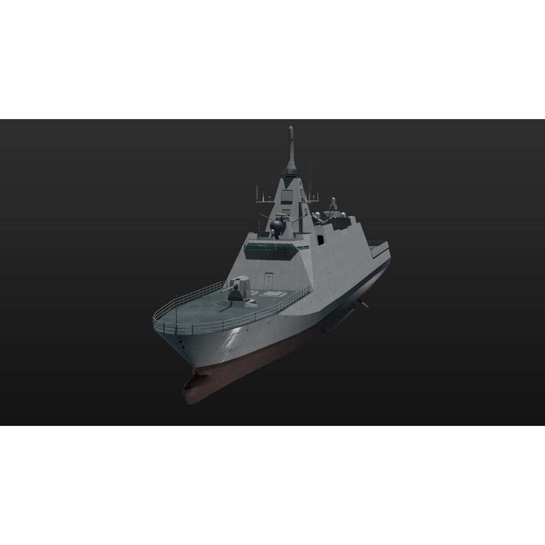 JMSDF Mogami Class Frigate 3D Model – Military Watercraft, Blender - View 4