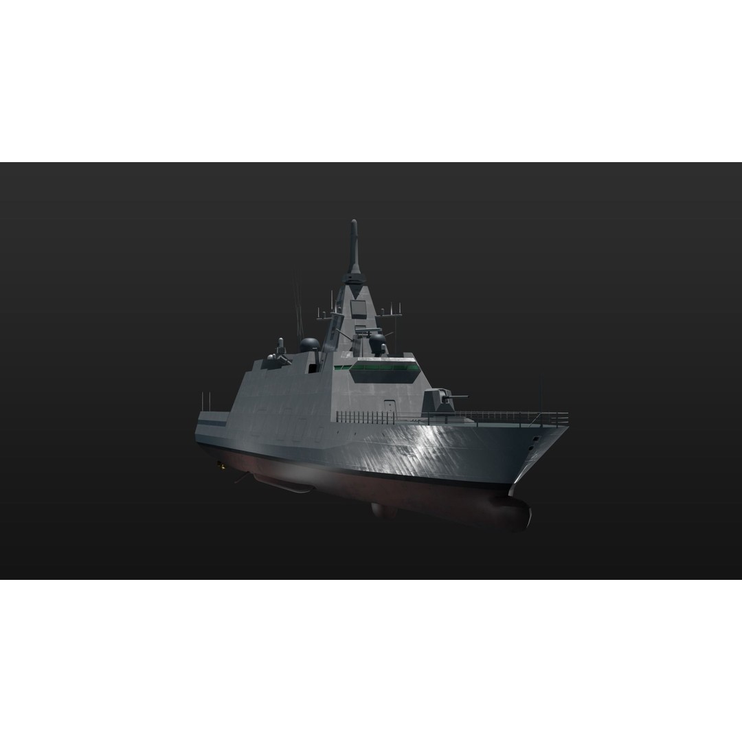 JMSDF Mogami Class Frigate 3D Model – Military Watercraft, Blender - View 5