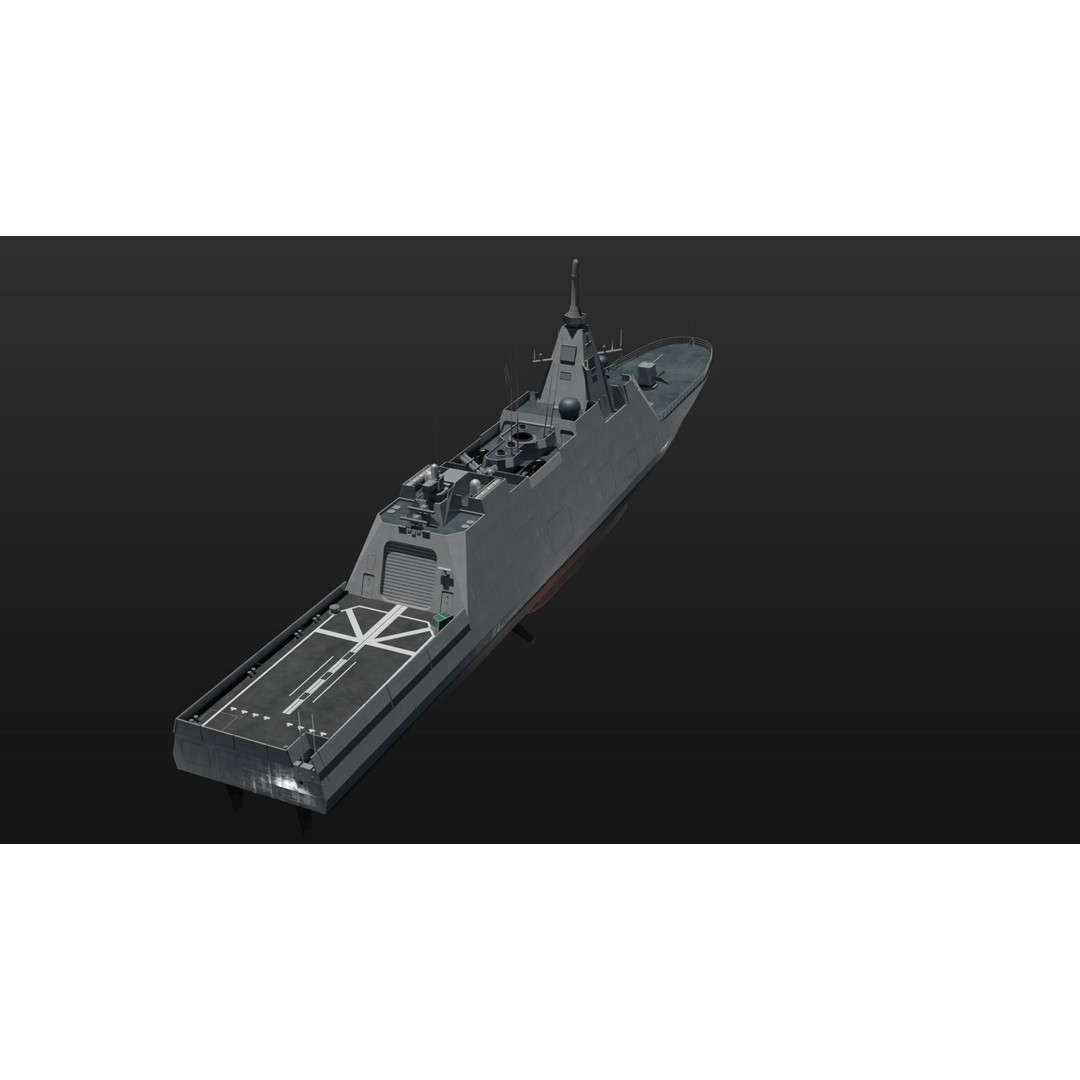 JMSDF Mogami Class Frigate 3D Model – Military Watercraft, Blender - View 8