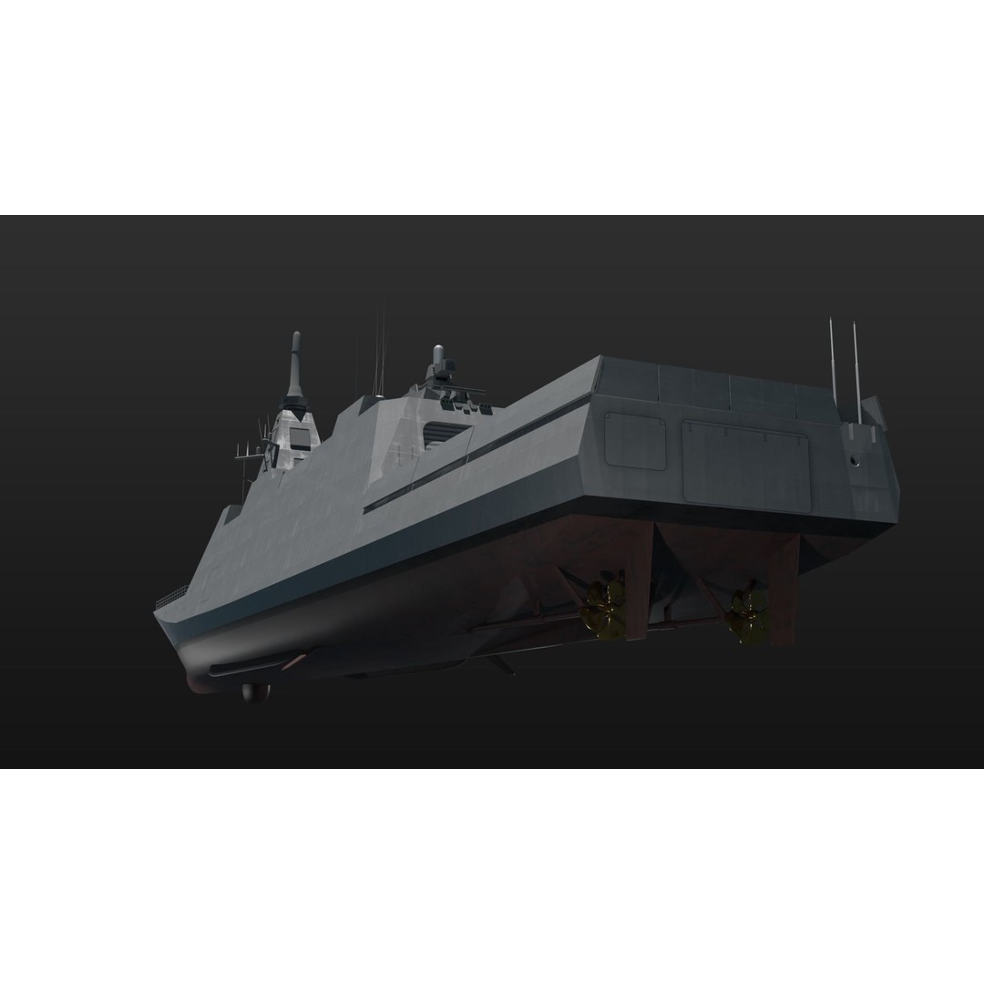 JMSDF Mogami Class Frigate 3D Model – Military Watercraft, Blender - View 9