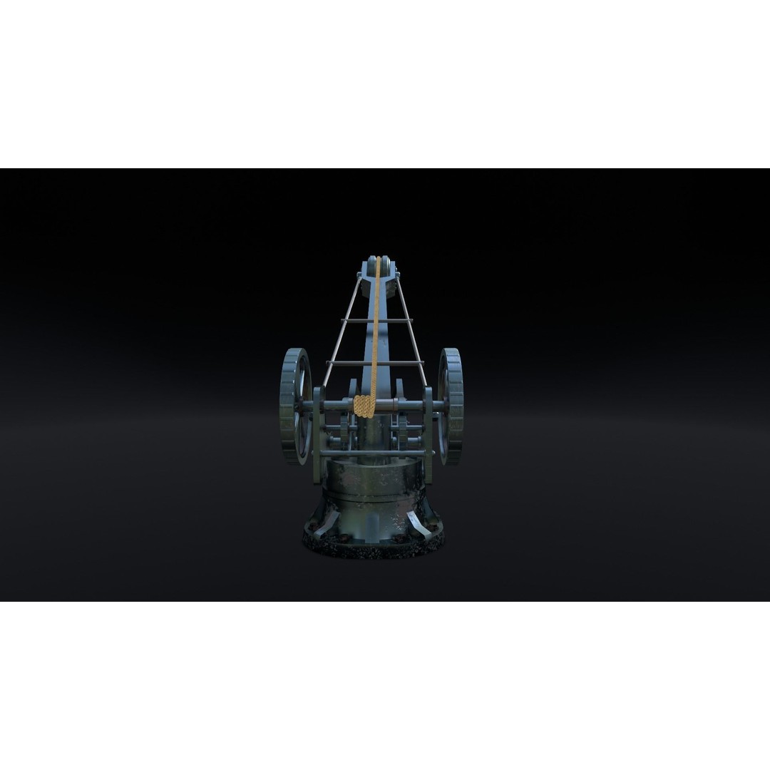 Harbor Crane 3D Model – Low Poly Stylized Industrial Asset, FBX - View 13