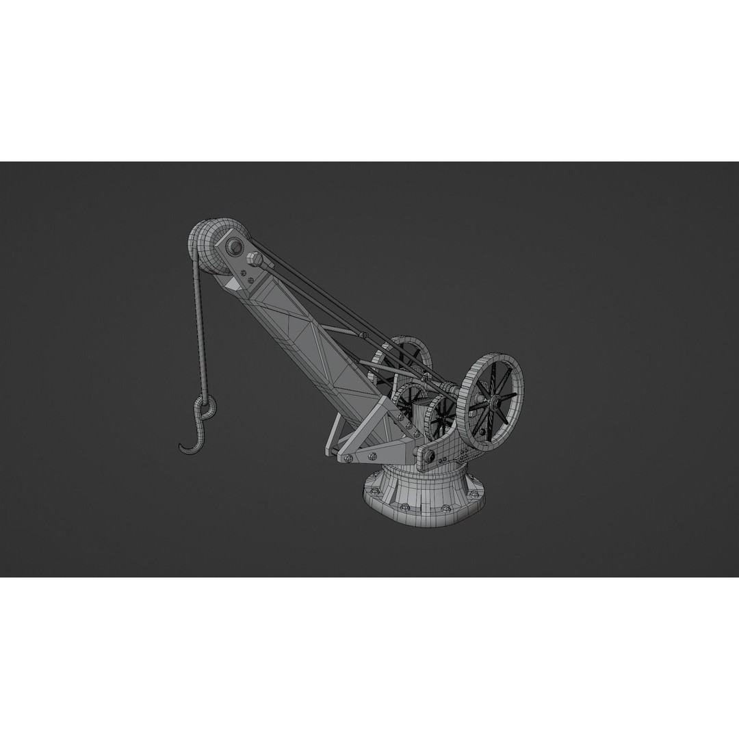 Harbor Crane 3D Model – Low Poly Stylized Industrial Asset, FBX - View 16