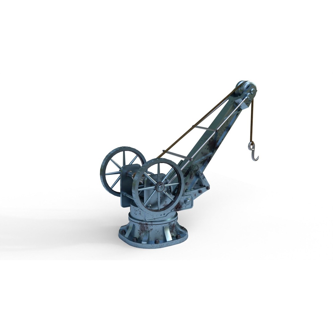 Harbor Crane 3D Model – Low Poly Stylized Industrial Asset, FBX - View 3