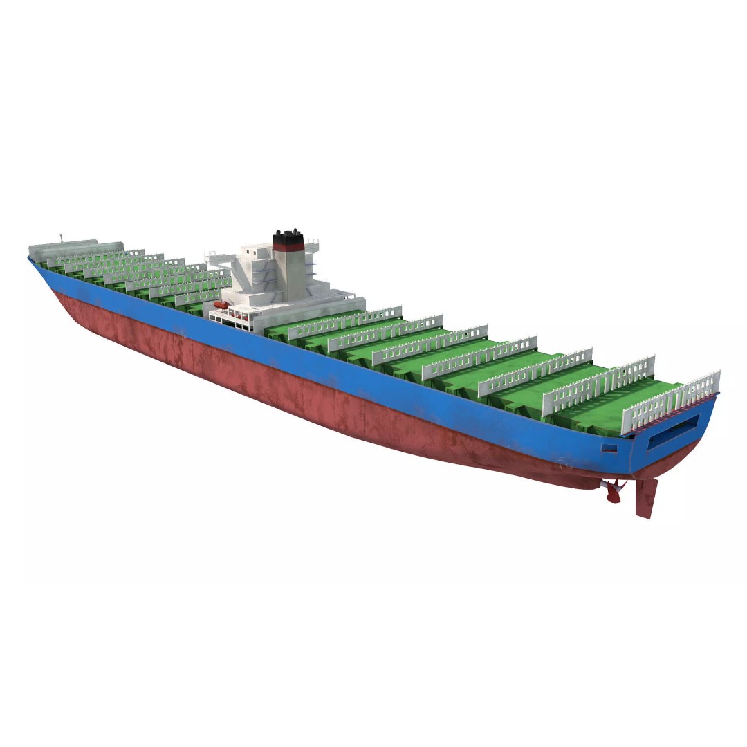 Cargo Ship 3D Model – Low Poly Industrial Vessel, FBX, PBR Textures - View 11