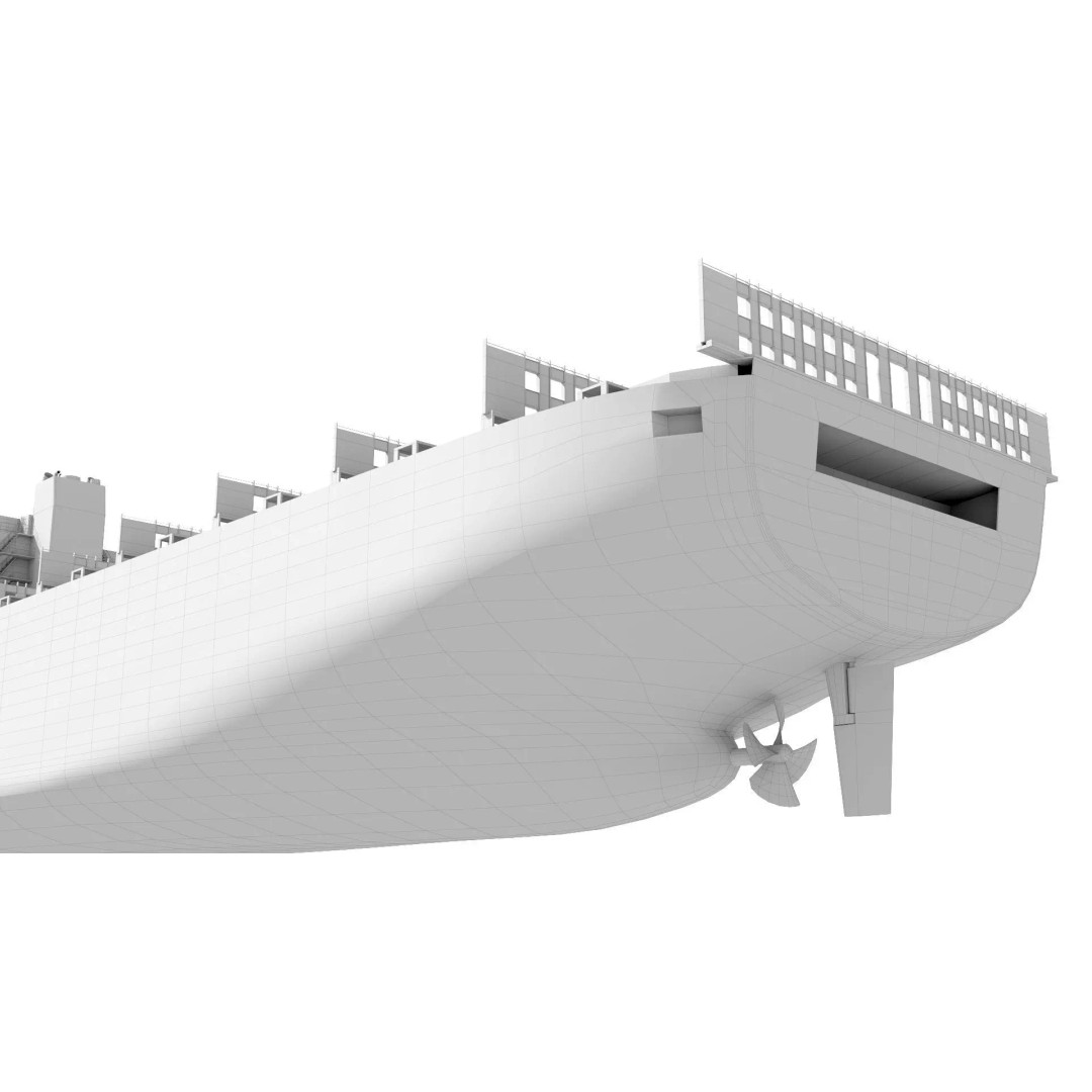 Cargo Ship 3D Model – Low Poly Industrial Vessel, FBX, PBR Textures - View 13