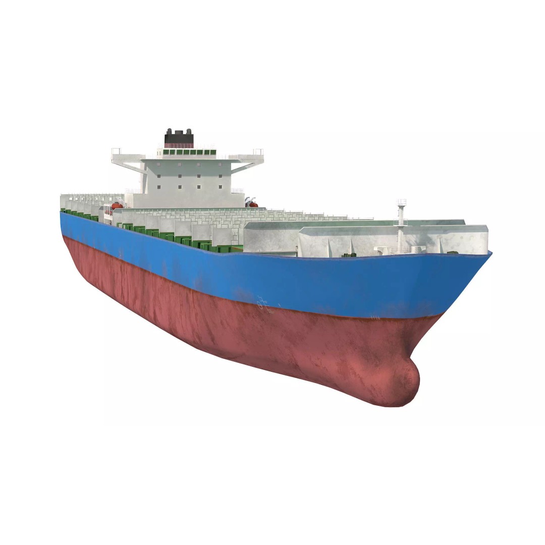 Cargo Ship 3D Model – Low Poly Industrial Vessel, FBX, PBR Textures - View 4
